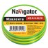 Изолента ПВХ 19мм (рул.20м) жел/зел. NIT-A19-20/YG Navigator 17362 Изолента ПВХ 19мм (рул.20м) жел/зел. NIT-A19-20/YG Navigator 17362