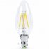 Лампа светодиодная LED-свеча-deco 5Вт 230В E14 3000К 450Лм прозрачная IN HOME 4690612007564 Лампа светодиодная LED-свеча-deco 5Вт 230В E14 3000К 450Лм прозрачная IN HOME 4690612007564