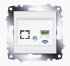 Механизм розетки телеф. 1-м Cosmo (RJ11 + гнездо) бел. ABB 619-010200-221 Механизм розетки телеф. 1-м Cosmo (RJ11 + гнездо) бел. ABB 619-010200-221