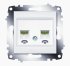 Механизм розетки телеф. 2-м Cosmo RJ11 + RJ11 бел. ABB 619-010200-222 Механизм розетки телеф. 2-м Cosmo RJ11 + RJ11 бел. ABB 619-010200-222
