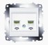 Механизм розетки комп. 2-м Cosmo (RJ45 CAT.6 + RJ45 CAT.6) бел. ABB 619-010200-248 Механизм розетки комп. 2-м Cosmo (RJ45 CAT.6 + RJ45 CAT.6) бел. ABB 619-010200-248