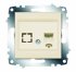 Механизм розетки телеф. 1-м Cosmo (RJ11 + гнездо) крем. ABB 619-010300-221 Механизм розетки телеф. 1-м Cosmo (RJ11 + гнездо) крем. ABB 619-010300-221