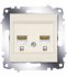 Механизм розетки комп. 2-м Cosmo (RJ45 CAT.6 + RJ45 CAT.6) крем. ABB 619-010300-248 Механизм розетки комп. 2-м Cosmo (RJ45 CAT.6 + RJ45 CAT.6) крем. ABB 619-010300-248