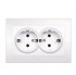 Розетка 2-м Cosmo с заземл. бел. ABB 632-010200-907 Розетка 2-м Cosmo с заземл. бел. ABB 632-010200-907