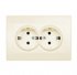 Розетка 2-м Cosmo с заземл. крем. ABB 632-010300-907 Розетка 2-м Cosmo с заземл. крем. ABB 632-010300-907