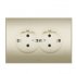 Розетка 2-м Cosmo с заземл. титаниум ABB 632-011400-907 Розетка 2-м Cosmo с заземл. титаниум ABB 632-011400-907