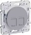 Механизм розетки комп. 2-м СП Odace RJ45 алюм. SchE S53R481 Механизм розетки комп. 2-м СП Odace RJ45 алюм. SchE S53R481