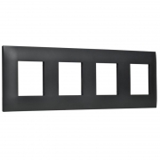 Рамка 4-м SKANDY SK-F04Bl черн. IEK SK-M42-K02 SK-M42-K02