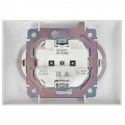 Розетка 2-м SKANDY 16А с заземл. без защ. шторок в сборе SK-R08W арктич. бел. IEK SK-R21-16-K01-F SK-R21-16-K01-F