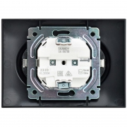 Розетка 2-м SKANDY 16А с заземл. защ. штроки в сборе SK-R07Bl черн. IEK SK-R24-16-K02-F SK-R24-16-K02-F