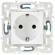 Розетка SKANDY 16А с заземл. защ. штроки SK-R04W арктич. бел. IEK SK-R14-16-K01 SK-R14-16-K01