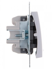 Механизм выключателя 2-кл. 1п СП Karina 10А IP20 с подсветкой бел. LEZARD 707-0288-112 707-0288-112