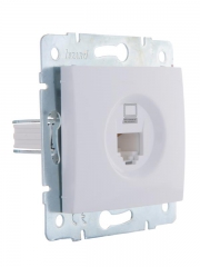 Механизм розетки компьютерной 1-м СП Karina RJ45 бел. LEZARD 707-0288-139 707-0288-139