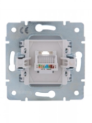 Механизм розетки компьютерной 1-м СП Karina RJ45 бел. LEZARD 707-0288-139 707-0288-139