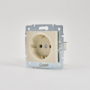 Механизм розетки 1-м СП Karina с заземл. термопласт крем. LEZARD 707-0388-122B 707-0388-122B