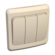 Выключатель 3-кл. СП Этюд 10А IP20 крем. SE BC10-003K BC10-003K