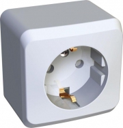 Розетка 1-м ОП Этюд 16А IP20 250В с заземл. защ. шторки бел. SE PA16-004B PA16-004B