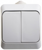 Выключатель 2-кл. ОП Этюд 10А IP44 10AX сер. SE BA10-042C BA10-042C