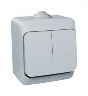 Выключатель 2-кл. ОП Этюд 10А IP44 10AX сер. SE BA10-042C BA10-042C