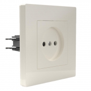 Розетка 1-м СП Pixel 16А IP20 без заземл. в сборе беж. TOKOV ELECTRIC TKE-PX-R1F-C02 TKE-PX-R1F-C02