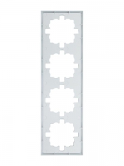 Рамка 4-мест. горизонт. ZIMA бел. LEZARD 704-0200-149 704-0200-149