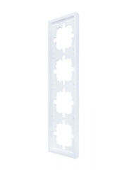 Рамка 4-мест. горизонт. ZIMA бел. LEZARD 704-0200-149 704-0200-149