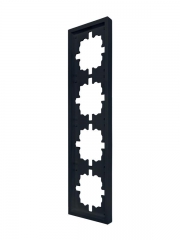 Рамка 4-мест. горизонт. ZIMA черн. бархат LEZARD 704-4200-149 704-4200-149