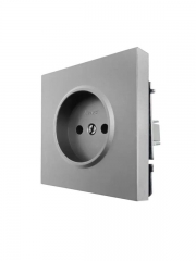 Розетка 1 мест. б/з ПБТ СП ZIMA IP20 16А безвинт. зажим сер. матов. LEZARD 704-7488-121BQC 704-7488-121BQC
