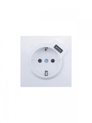 Розетка 1-мест. с/з+USB разъем ZIMA IP20 бел. LEZARD 704-0288-181 704-0288-181