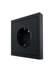 Розетка 1-мест. с/з ПБТ СП ZIMA IP20 16А безвинт. зажим черн. бархат LEZARD 704-4288-122BQC 704-4288-122BQC