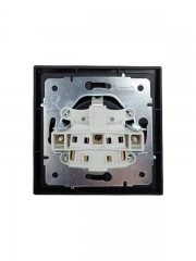 Розетка 1-мест. с/з ПБТ СП ZIMA IP20 16А безвинт. зажим черн. бархат LEZARD 704-4288-122BQC 704-4288-122BQC