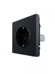 Розетка 1-мест. с/з ПБТ СП ZIMA IP20 16А безвинт. зажим черн. бархат LEZARD 704-4288-122BQC 704-4288-122BQC