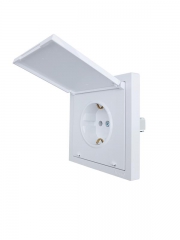 Розетка 1-мест. с/з с крышкой СП ZIMA 16А ПБТ безвинт. зажим бел. LEZARD 704-0288-123BQC 704-0288-123BQC