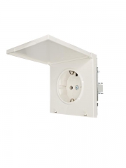 Розетка 1-мест. с/з с крышкой ПБТ СП ZIMA IP20 16А безвинт. зажим слон. кость LEZARD 704-9088-123BQC 704-9088-123BQC