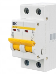 Выключатель автоматический модульный 2п C 20А 4.5кА ВА47-29 ИЭК MVA20-2-020-C MVA20-2-020-C