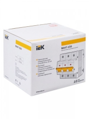 Выключатель автоматический модульный 3п D 125А 15кА ВА47-150 IEK MVA50-3-125-D MVA50-3-125-D