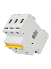 Выключатель автоматический модульный 3п C 63А 6кА ВА47-60M IEK MVA31-3-063-C MVA31-3-063-C