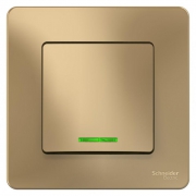 Выключатель 1-кл. СП Blanca 10А IP20 (сх. 1) 250В с подсветкой титан SE BLNVS010114 BLNVS010114