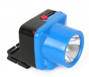 Фонарь аккумуляторный налобный LED5375 LED 0.4Вт 2 режима 220В пластик. голуб. (бокс) Ultraflash 14252 14252