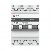 Выключатель автоматический модульный 3п D 16А 6кА ВА 47-63M с одним магнит. расцеп. EKF mcb4763m-6-3-16D-pro mcb4763m-6-3-16D-pro