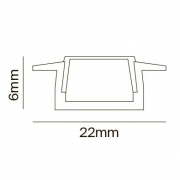 Профиль алюминиевый встраив. 22х6 Maytoni ALM004S-2M ALM004S-2M