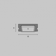 Профиль алюминиевый накладной 15х6 Maytoni ALM001S-2M ALM001S-2M