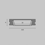 Профиль алюминиевый накладной 23х6 Maytoni ALM002S-2M ALM002S-2M