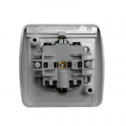 Розетка 1-м ОП Клио 16А IP44 с заземл. сер. UNIVersal К2228-Gr К2228-Gr