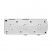 Розетка 3-м ОП Клио 16А IP54 с заземл. с прозр. крышкой бел. Universal К2235 К2235