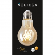 Лампа светодиодная филаментная Loft 271 A60 3Вт 2400К E27 Voltega 8584 8584