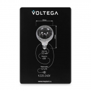 Лампа светодиодная филаментная Loft 271 G125 4Вт 3000К E27 Voltega 8523 8523