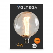 Лампа светодиодная филаментная Loft 271 G125FCE 4Вт 1800К E27 Voltega 8545 8545