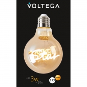 Лампа светодиодная филаментная Loft 271 G80 3Вт 2400К E27 Voltega 8583 8583