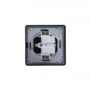 Розетка 1-м СП Glossa 16А IP44 с заземл. защ. шторки с крышкой в сборе алюм. SE GSL000348 GSL000348